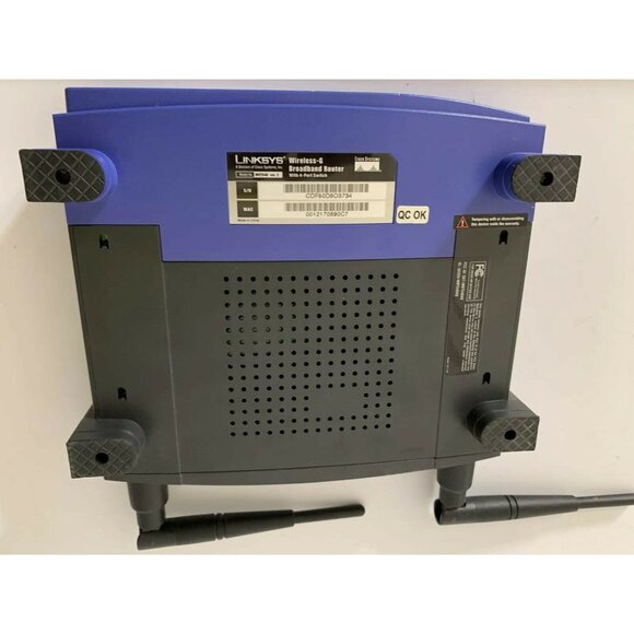 LINKSYS WRT54G WIRELESS-G 2.4 GHZ BROADBAND ROUTER (No Power Chord) - Picture 6 of 6